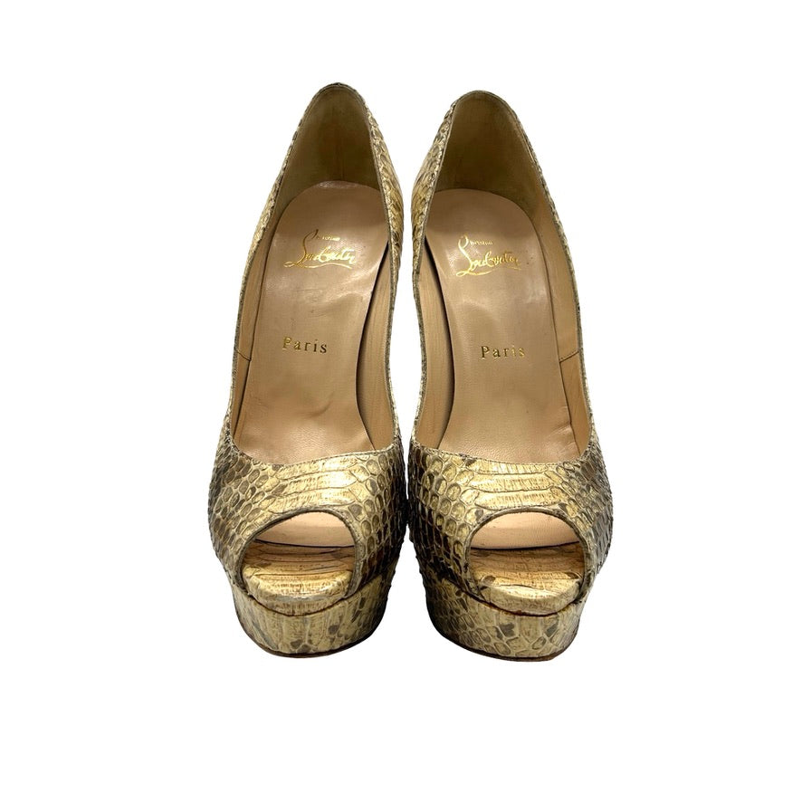 Pumps Christian Louboutin Lady Peep T.39