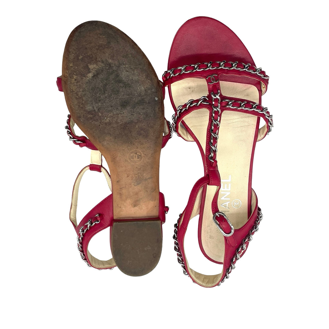 Sandalias Chanel T.38.5