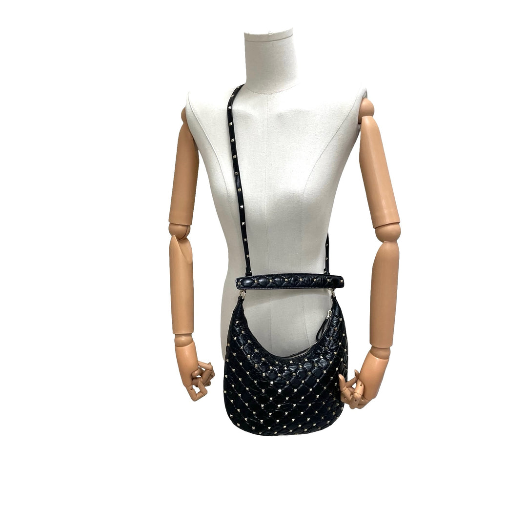 Bolsa Valentino Rockstud Spike Hobo Pequeño