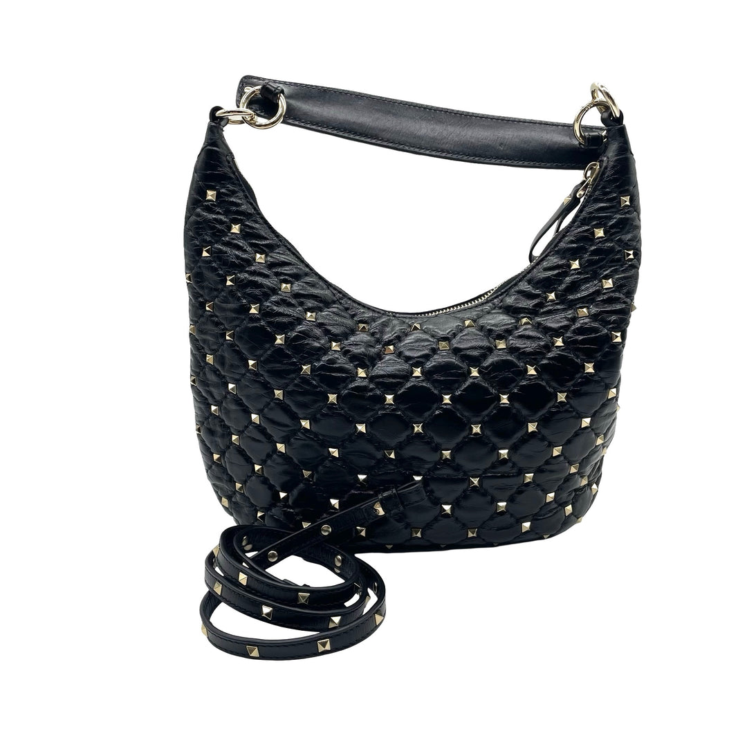 Bolsa Valentino Rockstud Spike Hobo Pequeño