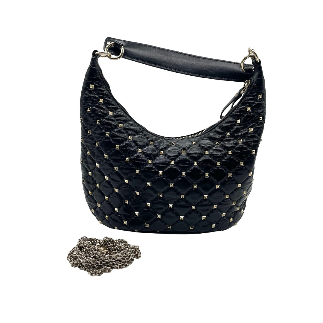 Bolsa Valentino Rockstud Spike Hobo Pequeño