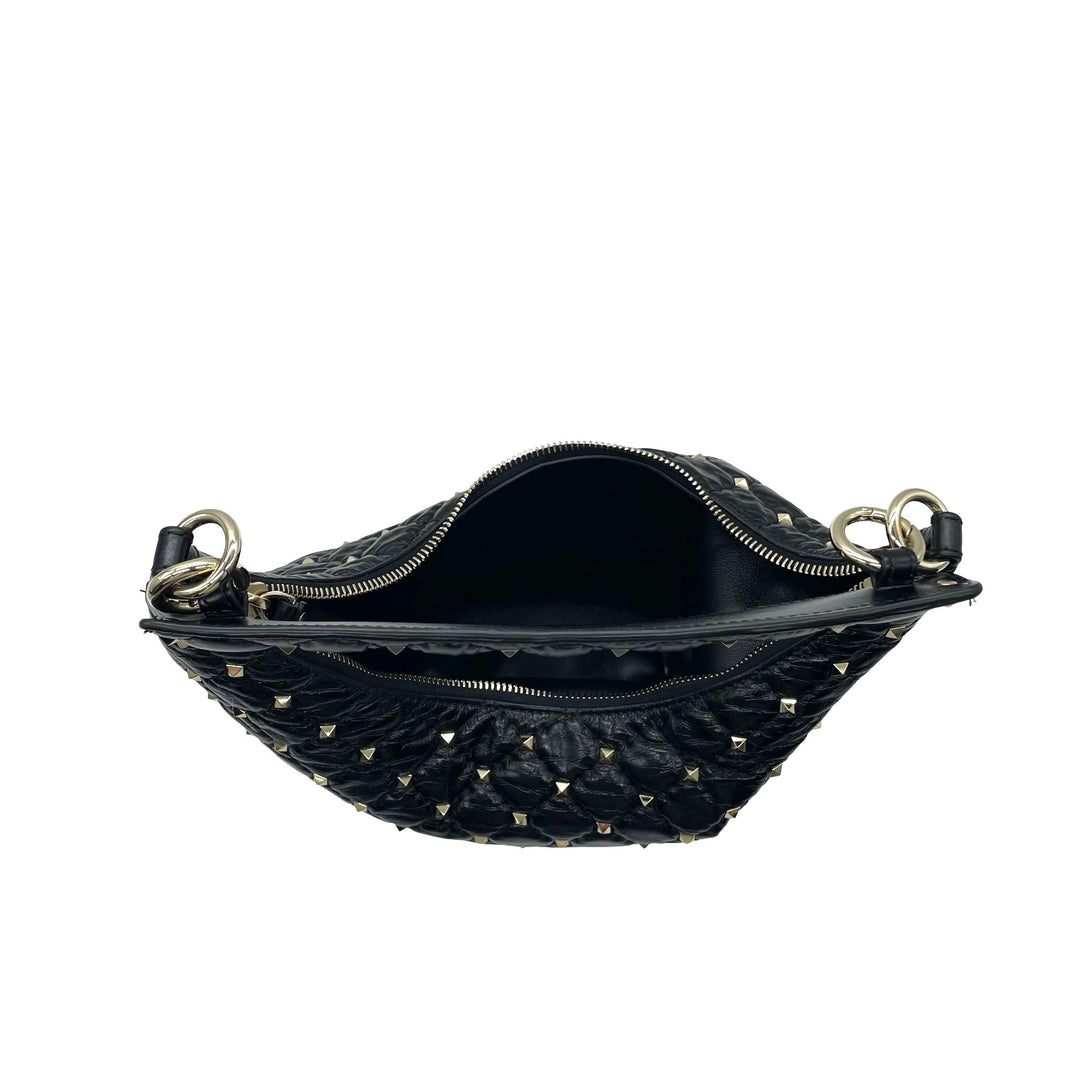 Bolsa Valentino Rockstud Spike Hobo Pequeño