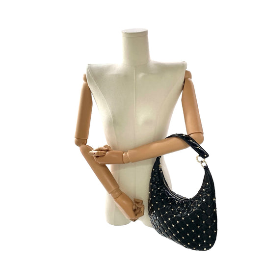 Bolsa Valentino Rockstud Spike Hobo Pequeño