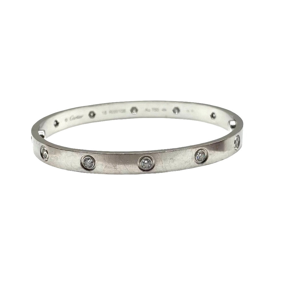 Pulsera Cartier Love 10 Diamantes T.18